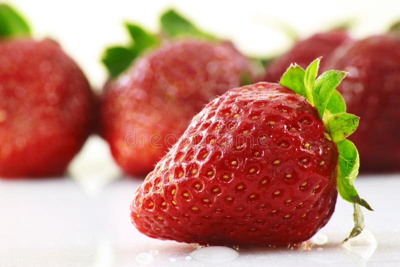 Strawberry in a white background