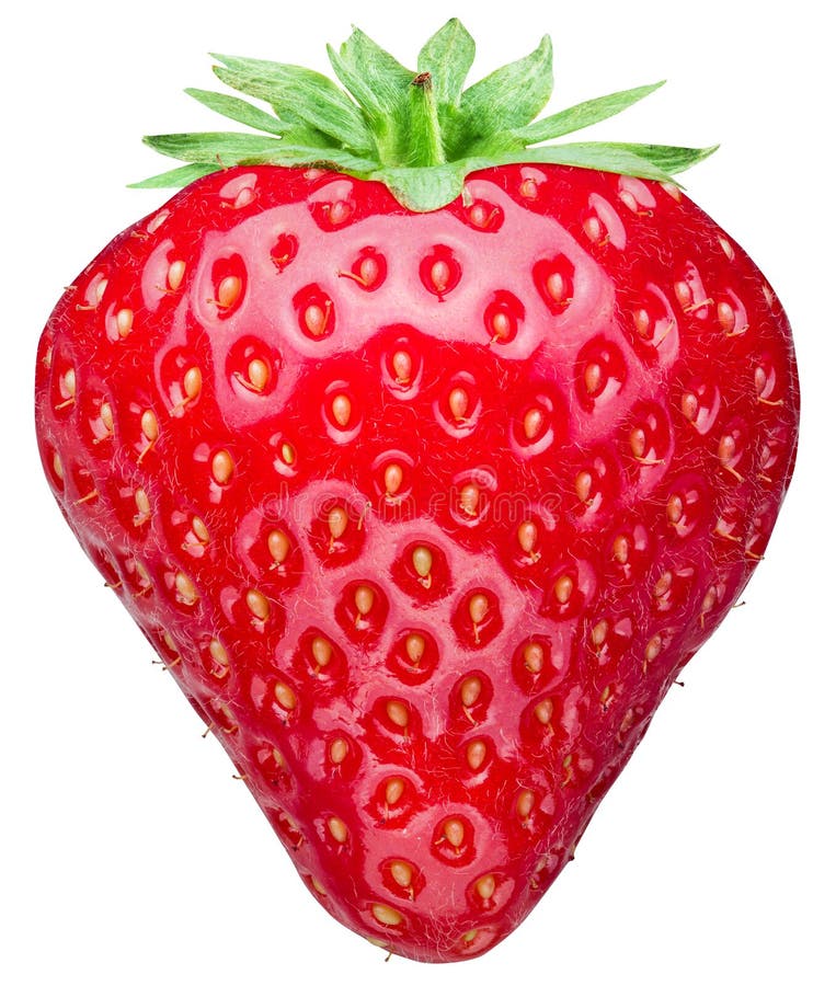 Strawberry on the white background.