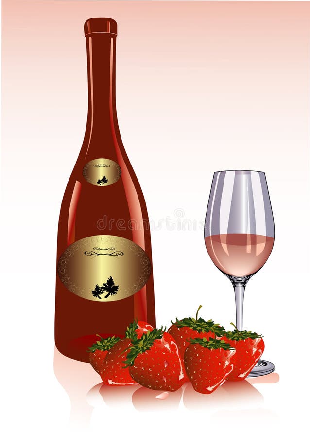 Strawberry and wine