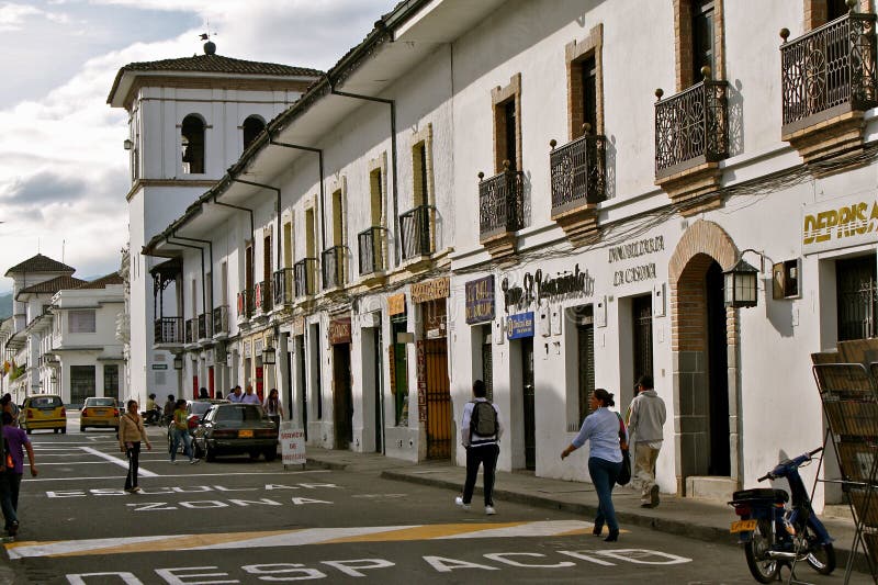 Straße in Popayán, Kolumbien