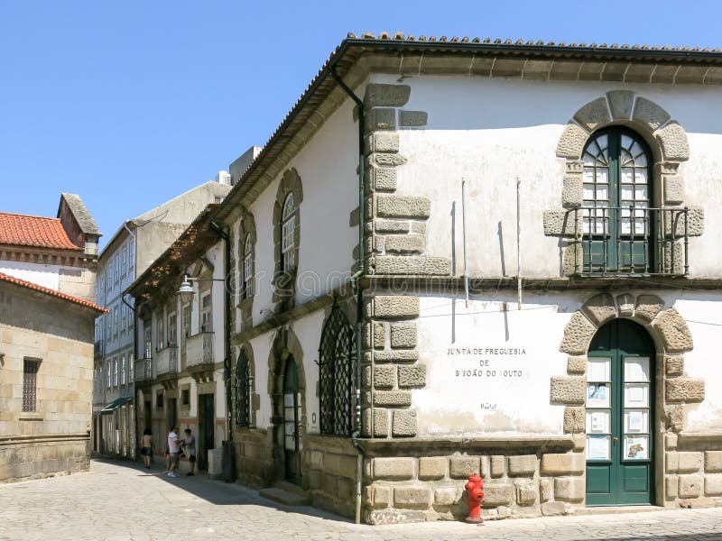 Straßenbild in Braga, Portugal stockfotografie Straßenbild in Braga, Portugal stockfotografie