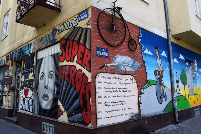 Straßenkunst, Novi Sad, Serbien stockfotografie Straßenkunst, Novi Sad, Serbien stockfotografie
