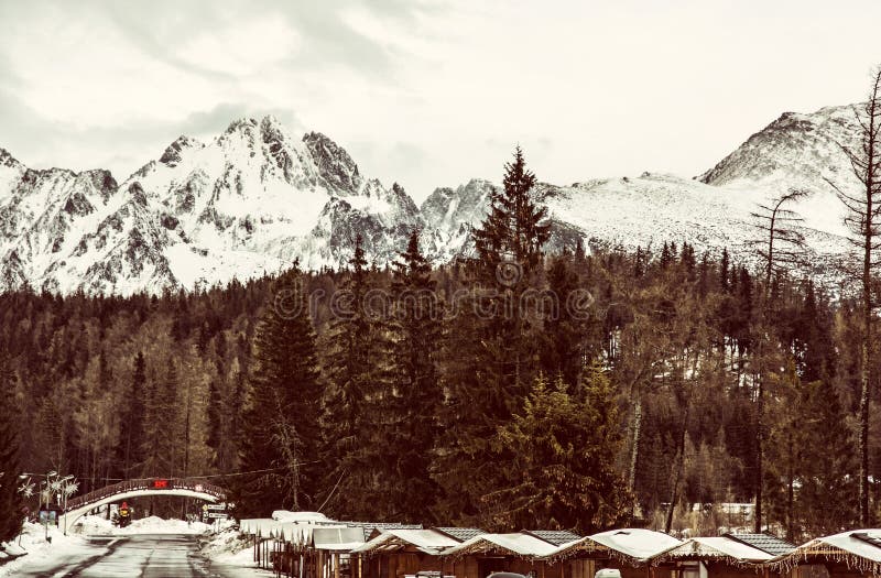 Strbske pleso area, center of winter sports, old filter