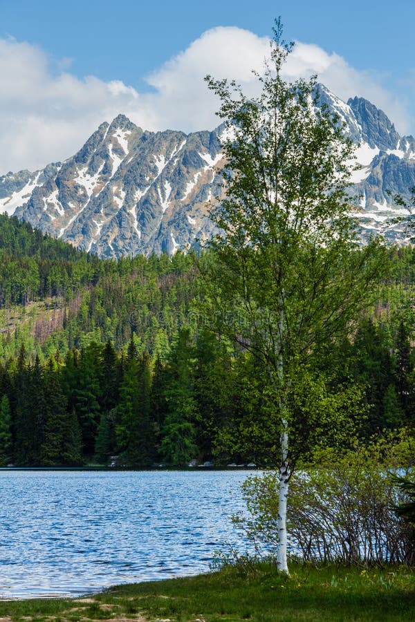 Štrbské Pleso jarný pohľad