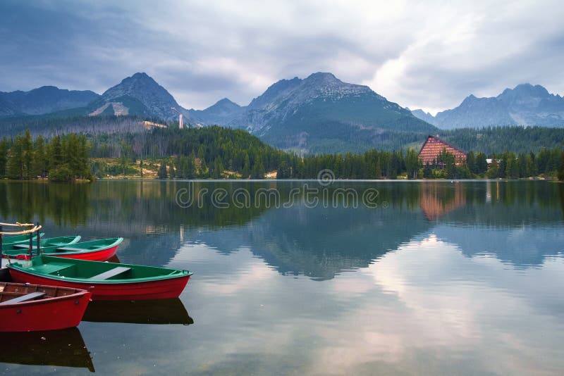 Strbske pleso mountain lake, Slovakia