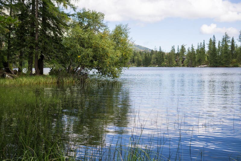 Štrbské pleso ve Vysokých Tatrách. Slovensko