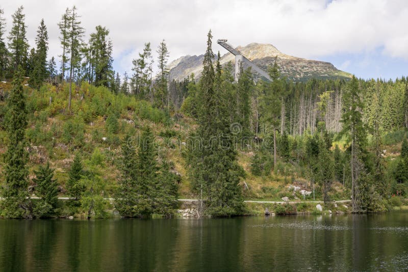 Strbske Pleso Mountain Tarn in High Tatras Mountains. Slovakia