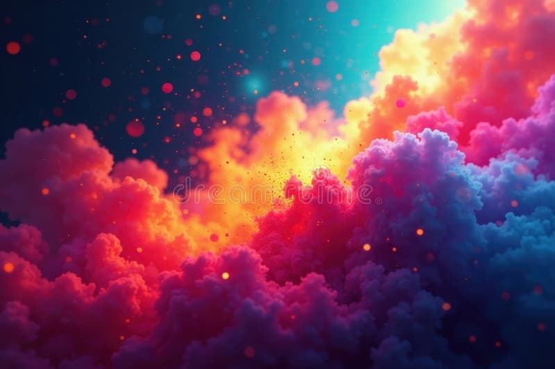 Streaks of vibrant color explode, softly blurred , display, radial blur, dynamic vector illustration