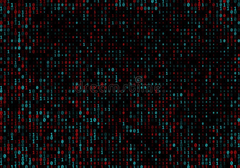 A stream of binary matrix code on the screen. numbers of the computer matrix. The concept of coding, hacker or mining of crypto-currency bitcoin. Vector illustration. Coding program data stock images, royalty-free photos and pictures