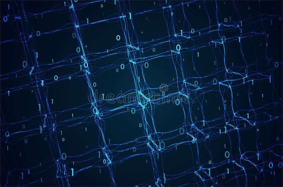 Stream of Encoded Data. Abstract Digital Code Visualization Stock ...