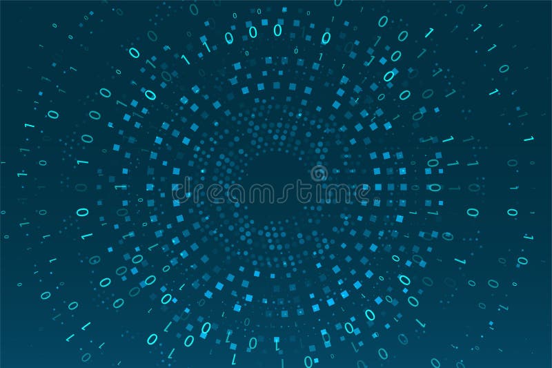 Stream of encoded data stock vector. Illustration of data - 260900786