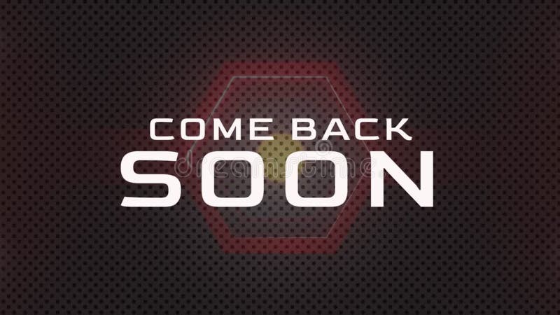 Stream Overlay Screen. Gradient Saber Streaming Overlay: Come Back Soon Screen vector illustration