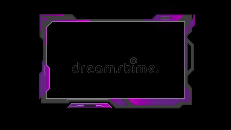 Stream Overlay with transparent background vector illustration