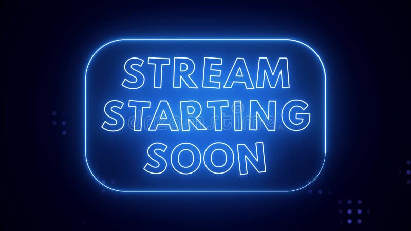 Neon Starting Soon Black Twitch Animated Banner Stock Video - Video of ...