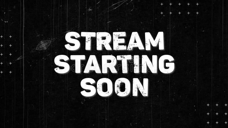 Stream Starting Soon Announcement Dark Grunge royalty free illustration