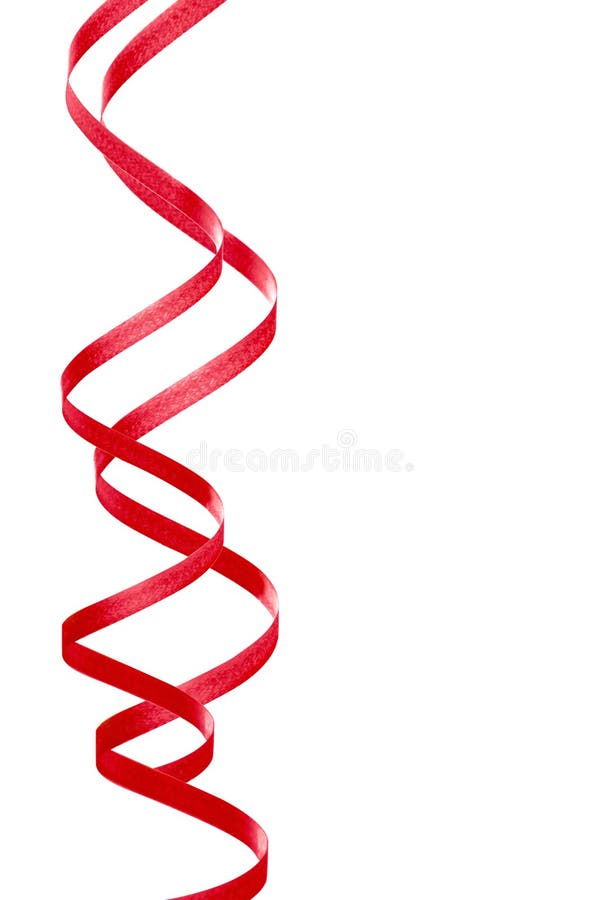 Red streamer stock image. Image of isolated, object, background 7117057