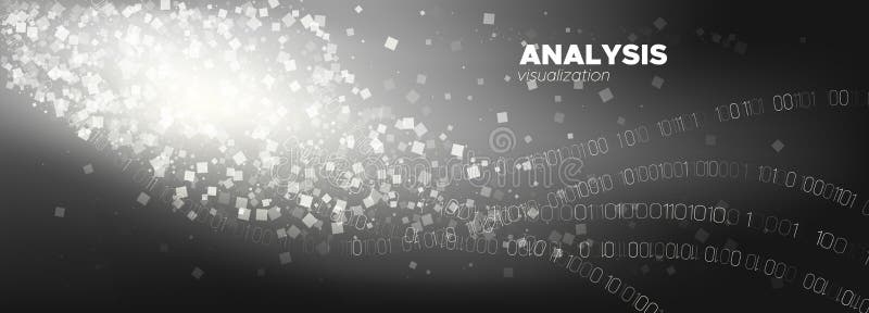 Streaming Backgrounds. Gray Digital Particles. vector illustration