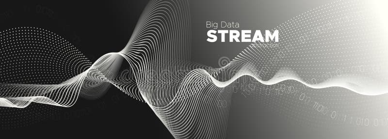 Streaming Backgrounds. Monochrome Digital vector illustration