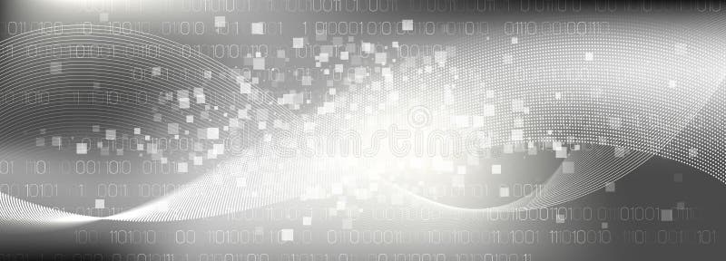 Streaming Backgrounds. White Particle Future. royalty free illustration
