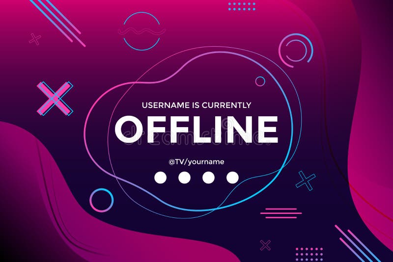 Painel de tela de jogos feminino com cores rosa e escuras decoração de  sobreposição de streaming online com formas abstratas design de  sobreposição de streaming ao vivo com formas e botões futuristas