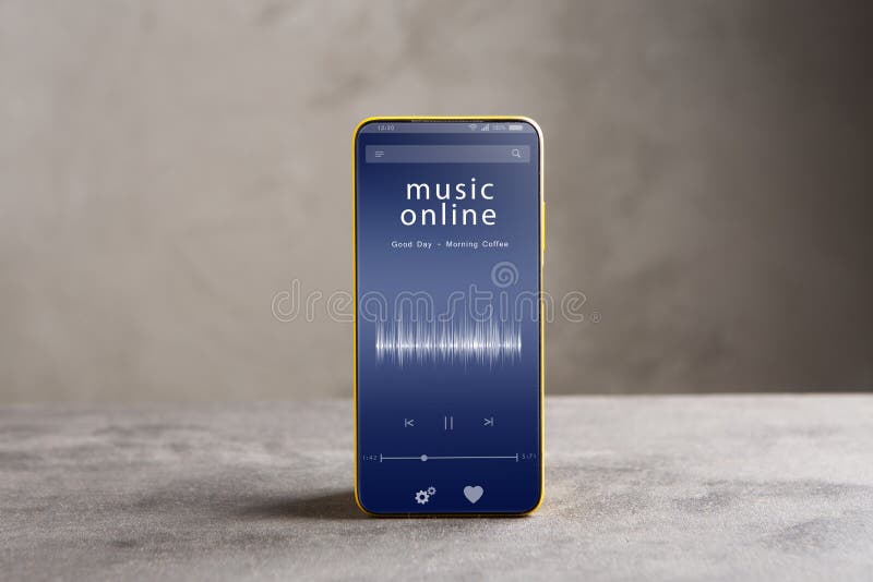 Streaming Service. Listen Music Online Concept Online Music Player App