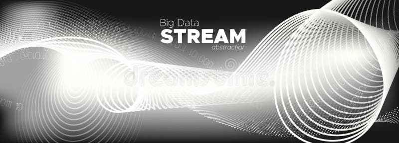 Streaming Backgrounds. Monochrome Particles royalty free illustration