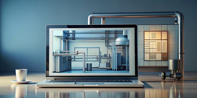 Streamline Your Website Creation Introducing the Web Design Blueprint Machine A Minimalist Software Engineering Concept vector illustration