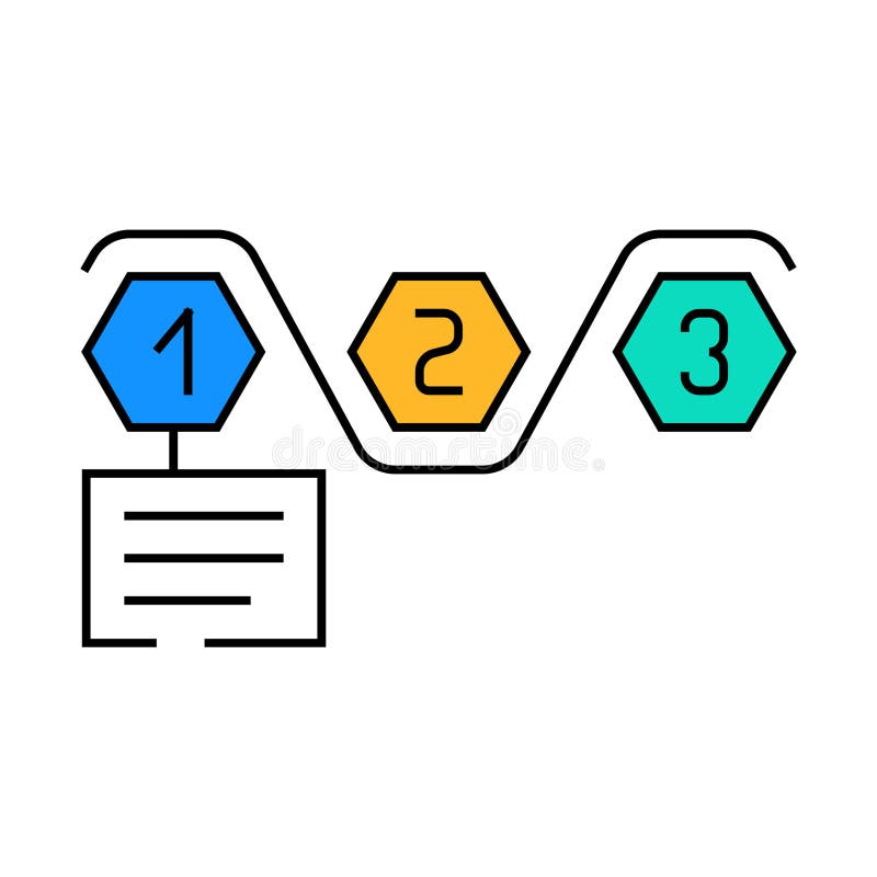 Streamlining business process icon color illustration vector illustration