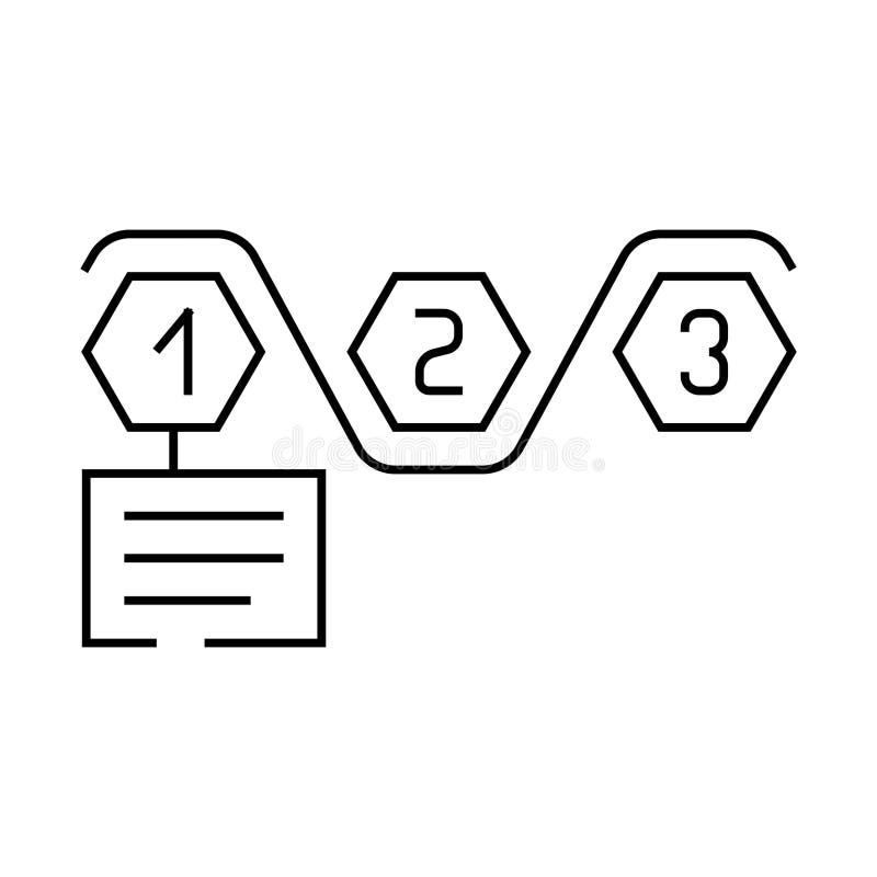Streamlining business process line icon vector illustration royalty free illustration