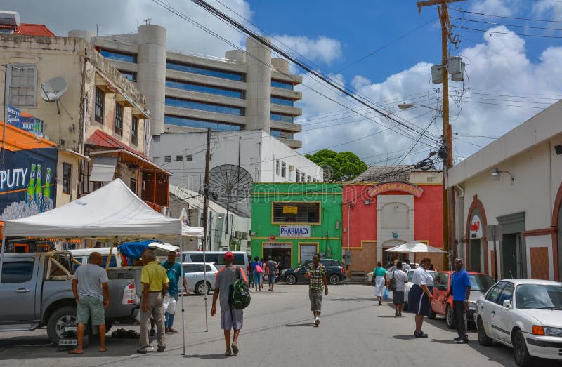 Bridgetown shopping street barbados hi-res stock photography and