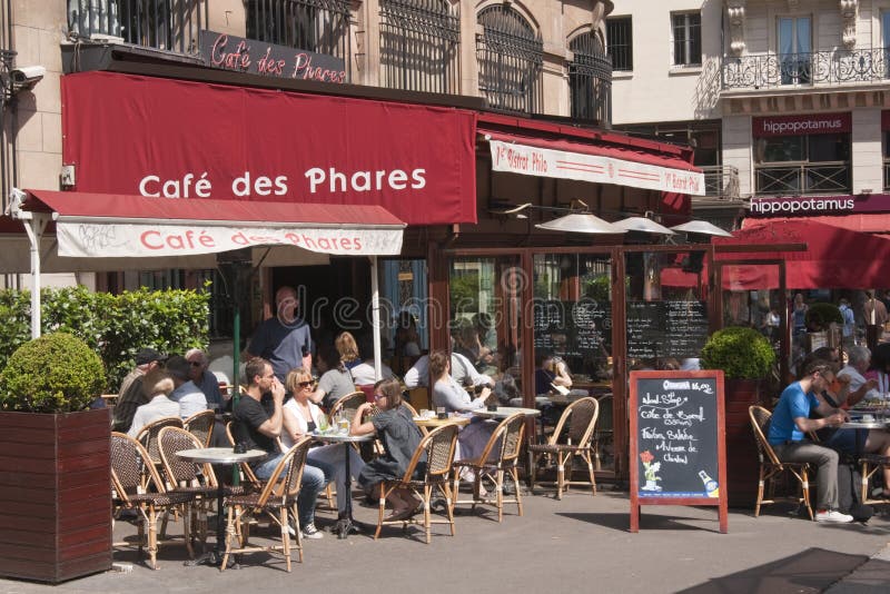 Street Cafe - Paris - France stock images