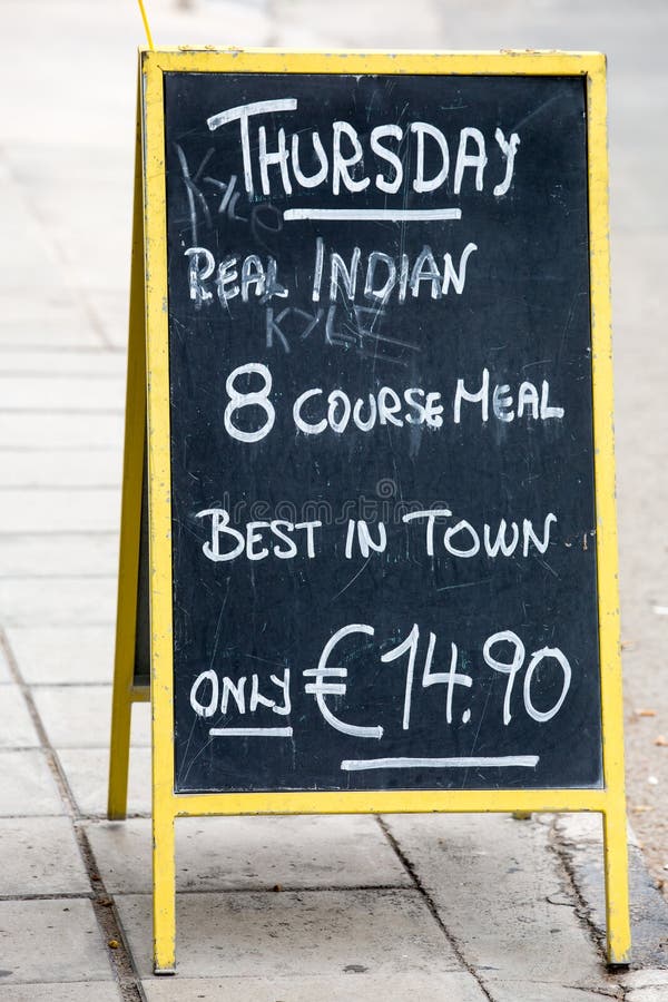 Street Cafe Black Chalkboard Stock Photo Image of blackboard