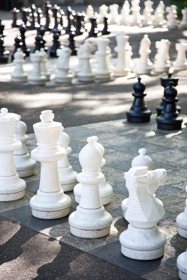 Big street chess pieces stock image. Image of large - 191891493