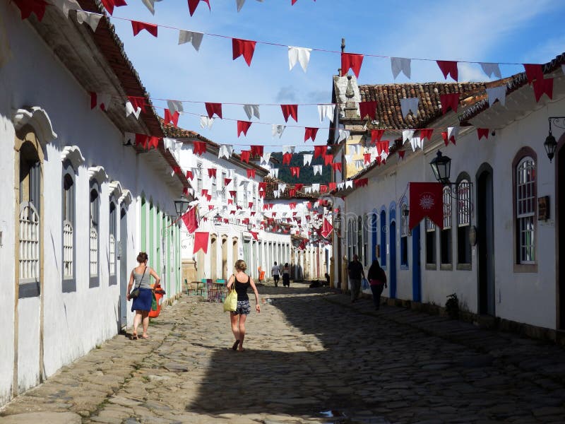 Old colonial town of Paraty in Rio de Janeiro State royalty free stock photos Old colonial town of Paraty in Rio de Janeiro State royalty free stock photos