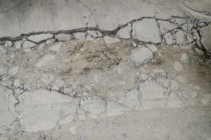 Damaged Asphalt Road After Winter. Stock Photo - Image of ...