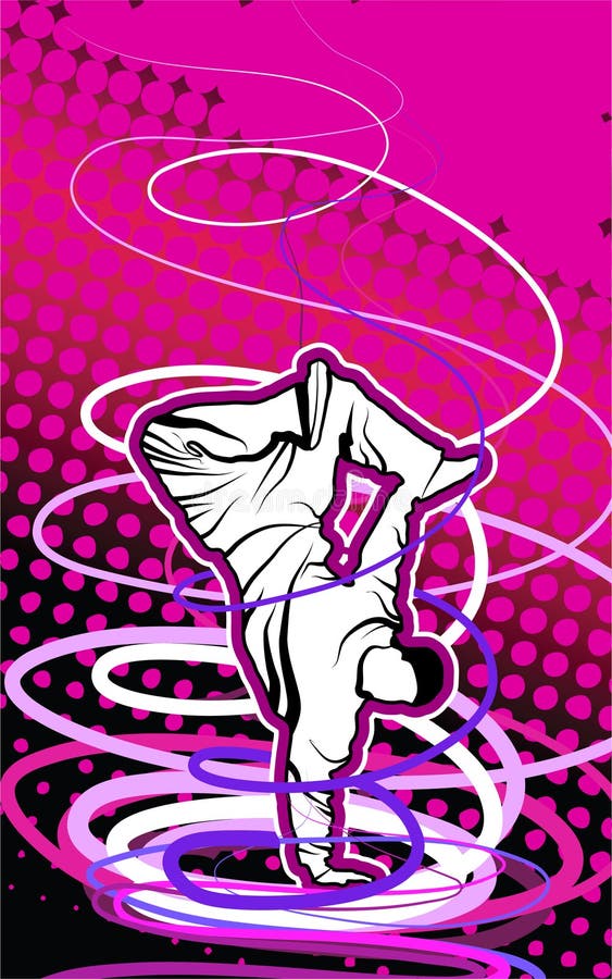 Street dancer - vector vector illustration