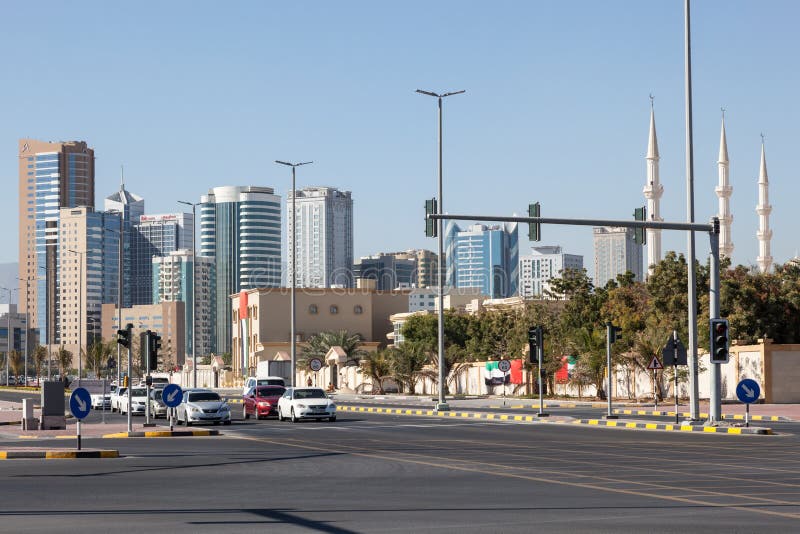 Street Downtown in Fujairah City Editorial Stock Image - Image of exterior,  mosque: 51744274