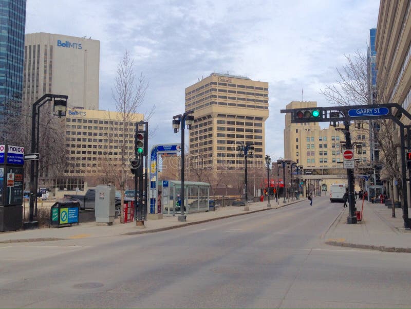 Downtown of Winnipeg City editorial stock photo. Image of autumn 55269363