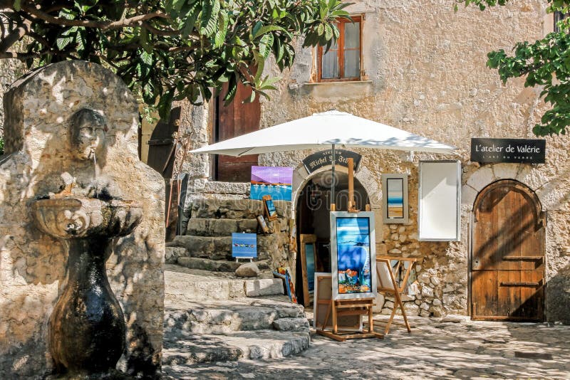 Street in Eze village royalty free stock image Street in Eze village royalty free stock image