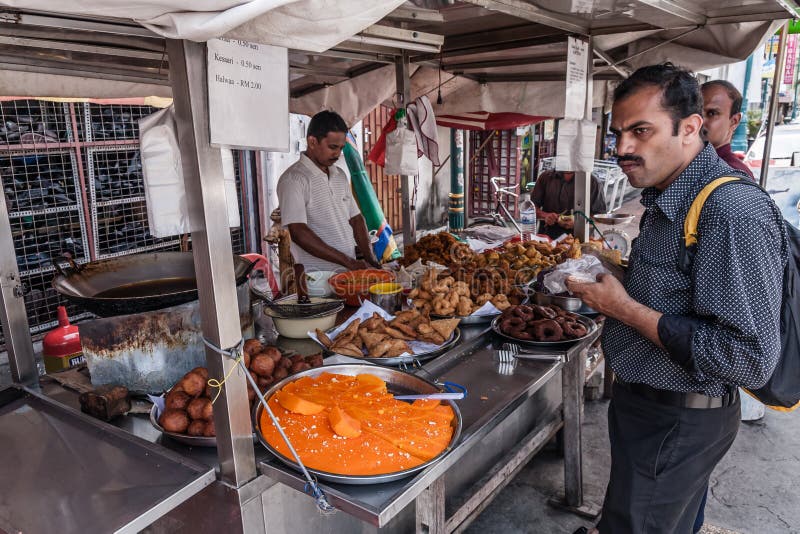 A Street Food Seller in George Town, Penang, Malaysia Editorial Photo