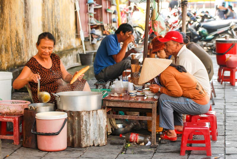 Street Food Cafe in Hoi an, Vietnam Editorial Stock Photo - Image of
