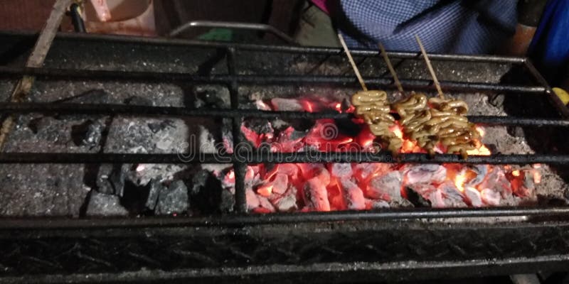 Street food stock image. Image of famous, food, charcoal - 111598579