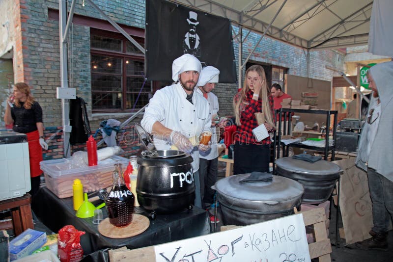 Street Food Festival in Kiev, Ukraine. Editorial Image - Image of