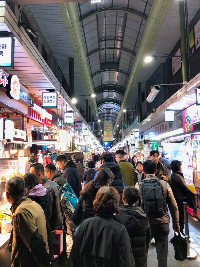 Street Food Market in Seoul Editorial Stock Photo - Image of japan