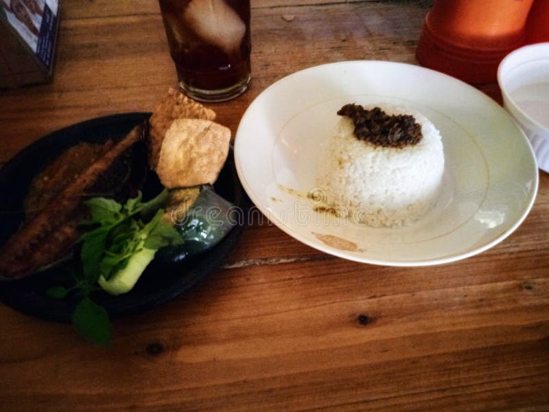 Street Food Menu in Surabaya, East Java - Indonesia. Stock Image