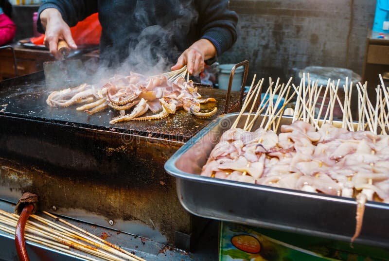 Street Food at Muslim Street in Xian Stock Image - Image of muslim