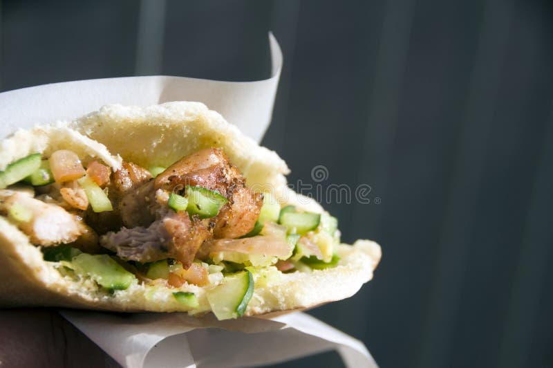 Street food pita sandwich Jerusalem Israel