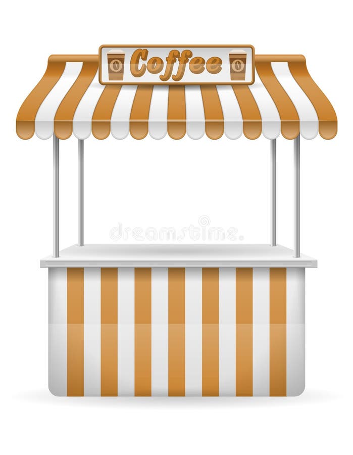 Street food stall coffee vector illustration royalty free illustration Street food stall coffee vector illustration royalty free illustration