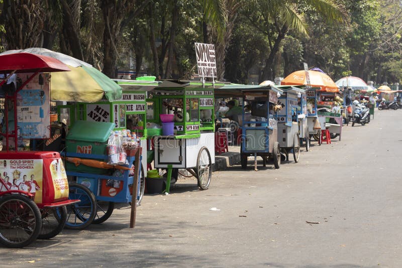 Street Food Stall in Jakarta, Indonesia Editorial Photography - Image