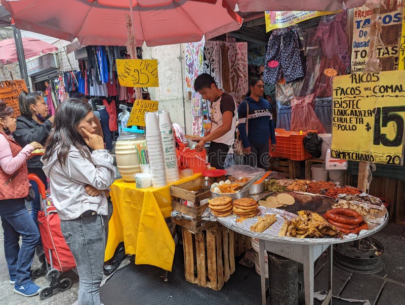 Street Food Vendors in Mexico City Editorial Stock Image - Image of